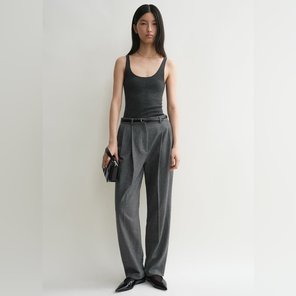 NWT TOTEME Compact knit tank grey melange